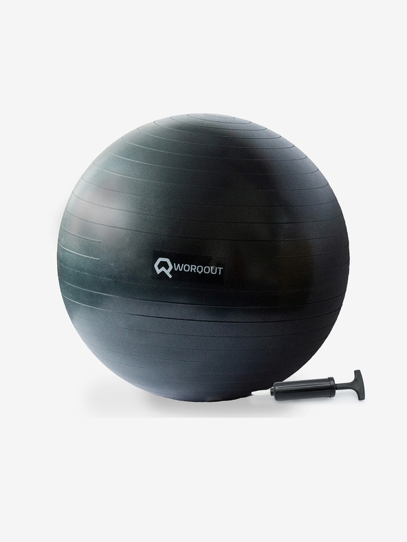 Worqout Čierna gymnastická lopta 65 cm Worqout Gym Ball