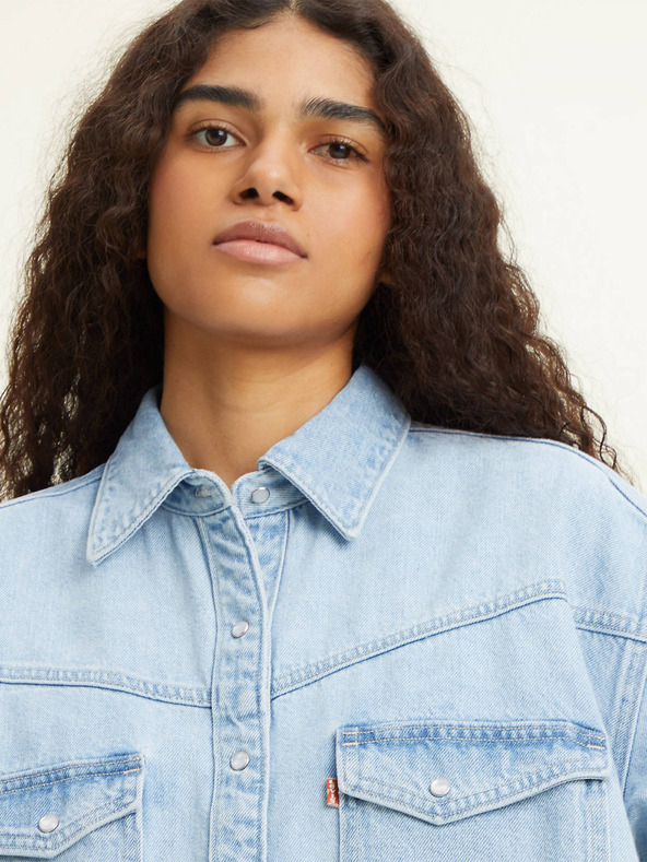 Levi's® Svetlomodré džínsové košeľové šaty Levi's® Elowen Western