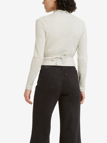 Levi's® Béžový dámsky rebrovaný zavinovací sveter/top 2v1 Levi's®