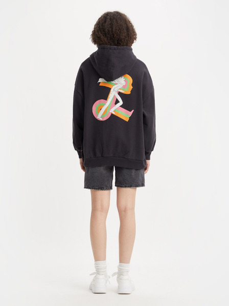 Levi's® Čierna dámska mikina s kapucňou Levi's® For Gals