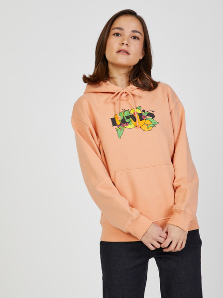Levi's® Oranžová dámska mikina Levi's® s kapucňou