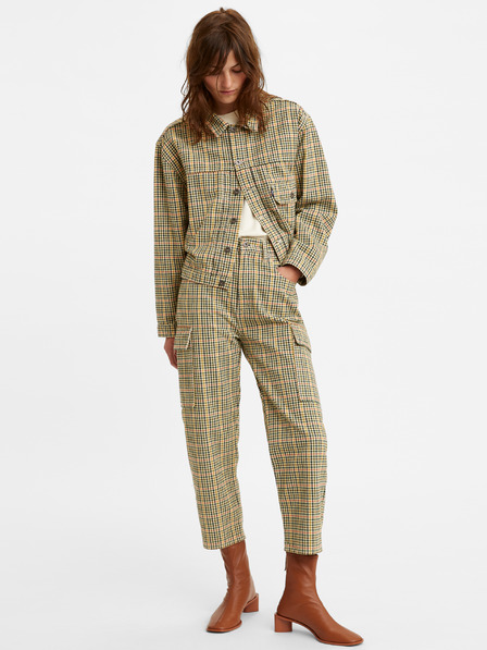 Levi's® Žlto-zelené dámske kárované nohavice Levi's®