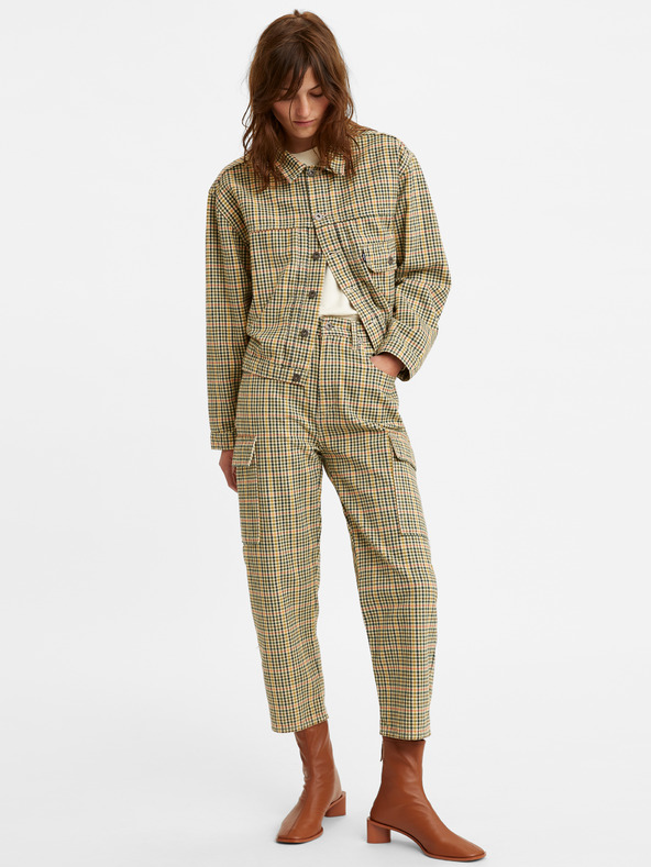 Levi's® Žlto-zelené dámske kárované nohavice Levi's®