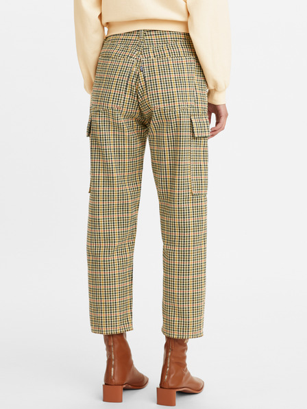 Levi's® Žlto-zelené dámske kárované nohavice Levi's®