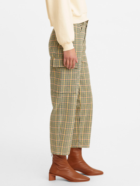 Levi's® Žlto-zelené dámske kárované nohavice Levi's®