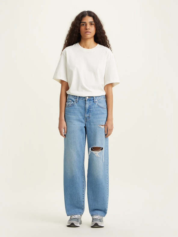 Levi's® Modré dámske džínsy Levi's® so širokými nohavicami Baggy Dad