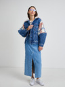 Levi's® Béžová a modrá dámska károvaná džínsová bunda Levi's® Wedge