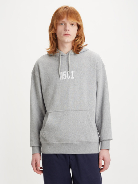 Levi's® Svetlošedá pánska žíhaná mikina Levi's® 501