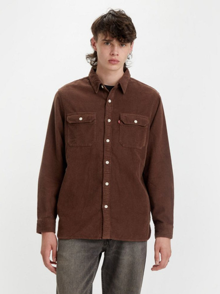 Levi's® Tmavohnedá pánska manšestrová košeľa Levi's® Jackson Worker