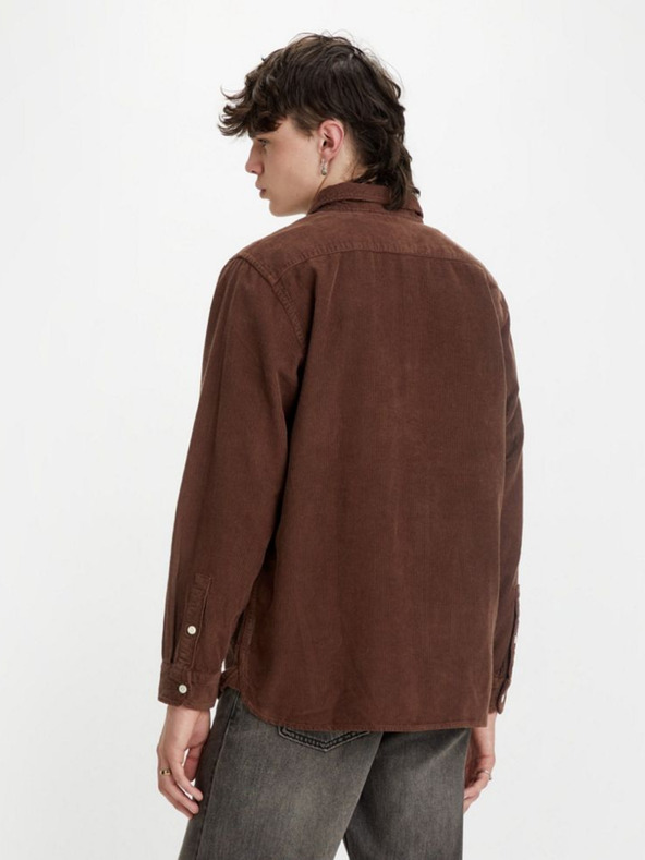Levi's® Tmavohnedá pánska manšestrová košeľa Levi's® Jackson Worker