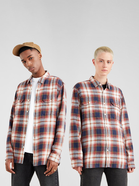 Levi's® Bielo-modrá kockovaná košeľa Levi's® Jackson Worker unisex