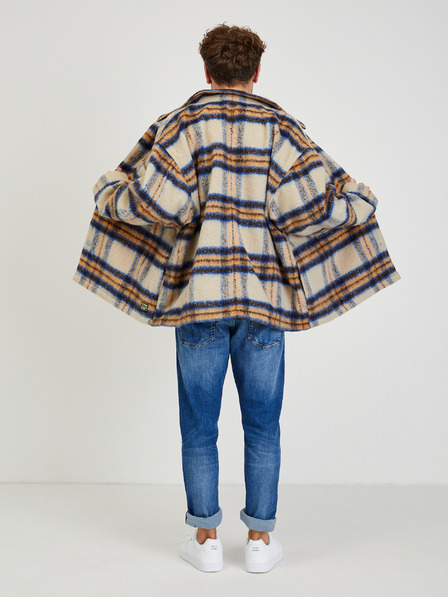Levi's® Béžová pánska košeľová bunda Levi's® Portola v kockovanom strihu so zmesou vlny