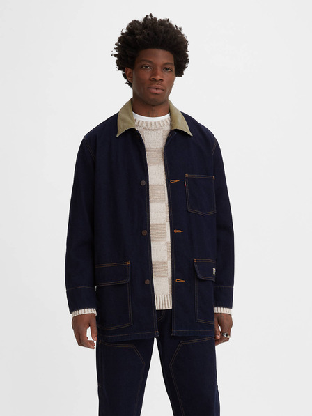 Levi's® Tmavomodrá pánska džínsová bunda Levi's® Cypress zo zmesi vlny