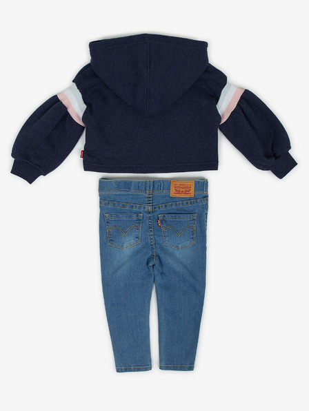 Levi's® Modrá dievčenská súprava džínsov a mikiny Levi's®