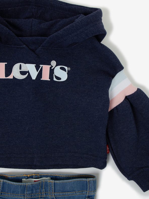 Levi's® Modrá dievčenská súprava džínsov a mikiny Levi's®