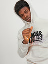 Jack & Jones Krémová pánska mikina s kapucňou Jack & Jones Map