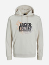 Jack & Jones Krémová pánska mikina s kapucňou Jack & Jones Map