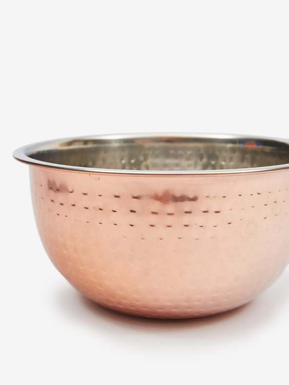 SIFCON Ružovo zlatá miska z nehrdzavejúcej ocele s tepaným povrchom 11x20 SIFCON