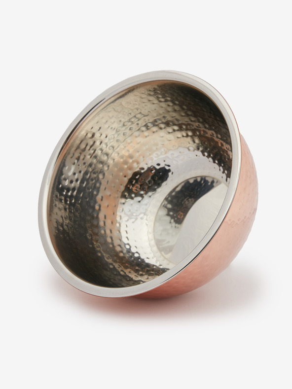 SIFCON Ružovo zlatá miska z nehrdzavejúcej ocele s tepaným povrchom 11x20 SIFCON