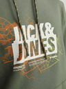 Jack & Jones Zelená pánska mikina s kapucňou Jack & Jones Map