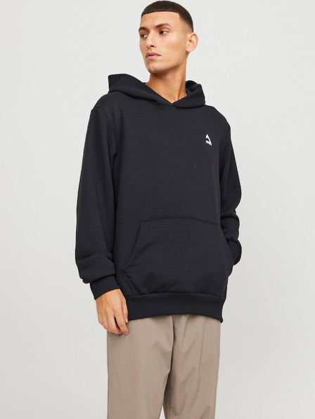 Jack & Jones Čierna pánska mikina Jack & Jones Triangle Hoodie