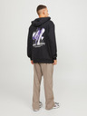 Jack & Jones Čierna pánska mikina Jack & Jones Triangle Hoodie