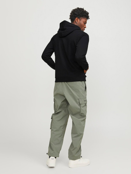Jack & Jones Čierna pánska mikina s kapucňou Jack & Jones Map
