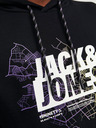 Jack & Jones Čierna pánska mikina s kapucňou Jack & Jones Map