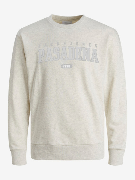 Jack & Jones Krémová pánska mikina na zips Jack & Jones Cory