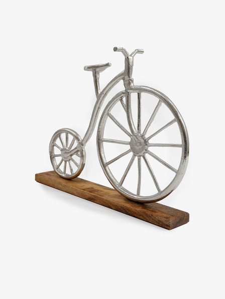 SIFCON Kovová dekorácia Retro bicykel v striebornej farbe SIFCON