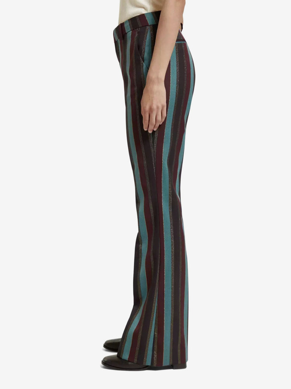 Scotch & Soda Vínomodré dámske nohavice rozšíreného strihu Scotch & Soda