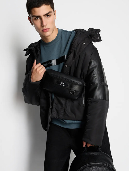 Armani Exchange Čierna pánska zimná bunda Armani Exchange