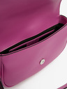 Karl Lagerfeld Tmavoružová dámska kožená crossbody kabelka KARL LAGERFELD Shooting Stars