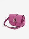 Karl Lagerfeld Tmavoružová dámska kožená crossbody kabelka KARL LAGERFELD Shooting Stars