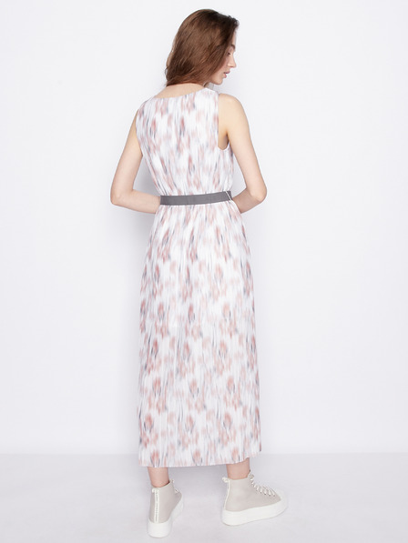 Armani Exchange Biele dámske vzorované maxi šaty Armani Exchange