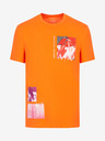 Armani Exchange Oranžové pánske tričko Armani Exchange