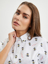 Karl Lagerfeld Biela dámska vzorovaná košeľa KARL LAGERFELD x Disney