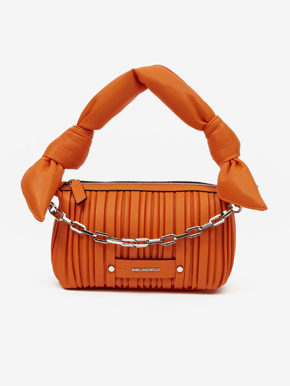 Karl Lagerfeld Oranžová dámska kabelka KARL LAGERFELD Kushion Knotted Handbag