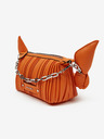Karl Lagerfeld Oranžová dámska kabelka KARL LAGERFELD Kushion Knotted Handbag