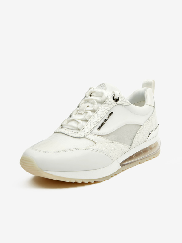 Michael Kors Biele dámske tenisky s koženými detailmi Michael Kors Allie Stride Extreme