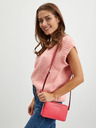 Michael Kors Červená dámska kožená crossbody kabelka Michael Kors Camera Xbody