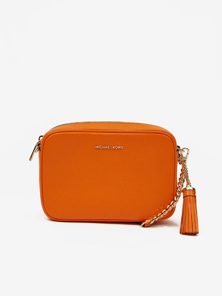 Michael Kors Oranžová dámska kožená crossbody kabelka Michael Kors Jet Set