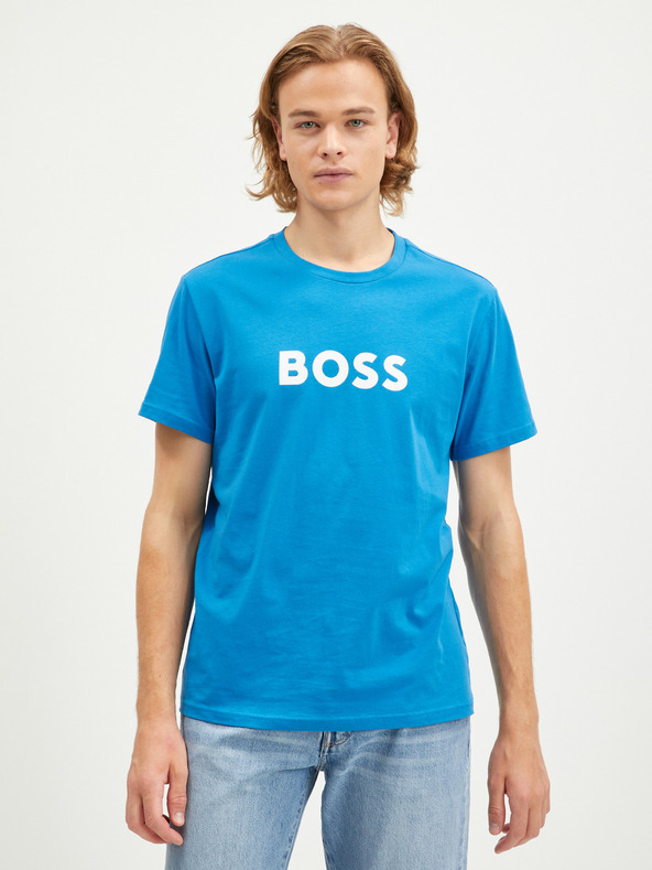 BOSS Modré pánske tričko Hugo Boss
