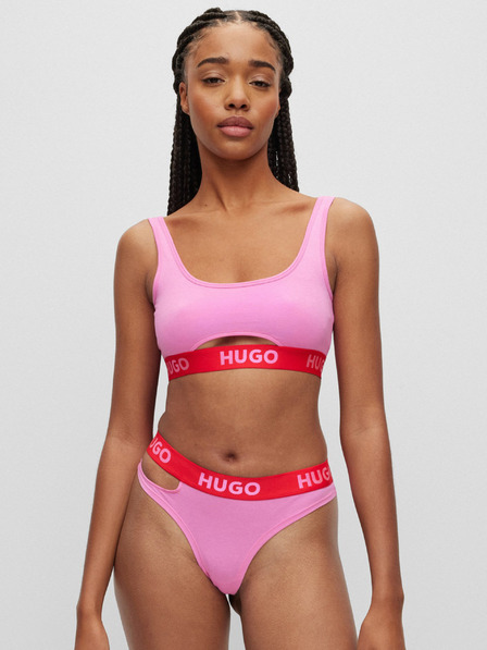 HUGO Ružová dámska podprsenka HUGO bralette