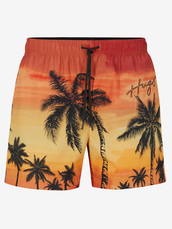 HUGO Oranžové pánske plavky HUGO S-Diego
