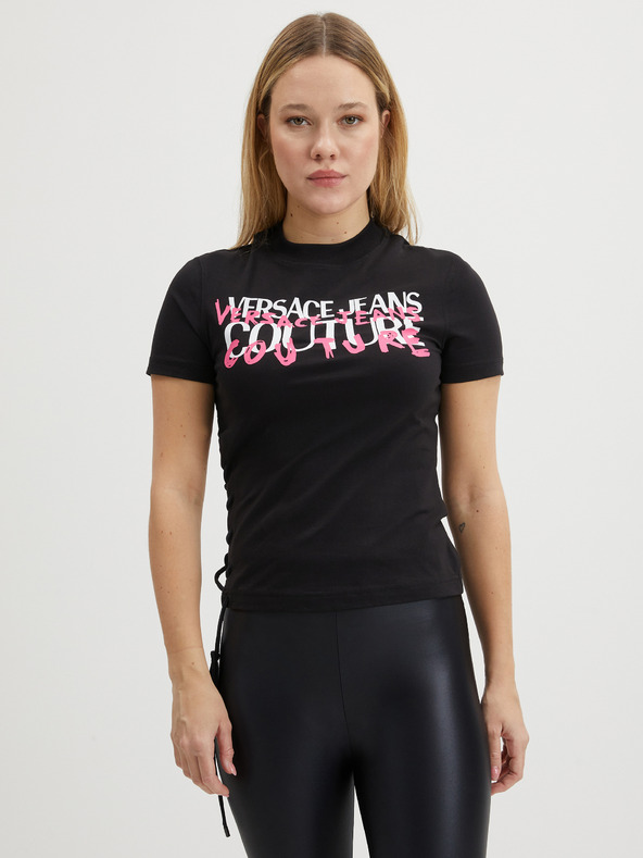 Versace Jeans Couture Čierne dámske tričko Versace Jeans Couture