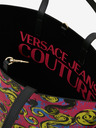 Versace Jeans Couture Čierno-ružová dámska vzorovaná obojstranná nákupná taška Versace Jeans Couture