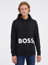BOSS Čierna pánska mikina s kapucňou BOSS