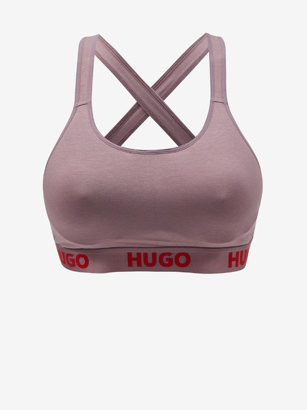 HUGO HUGO Fialová dámska športová podprsenka