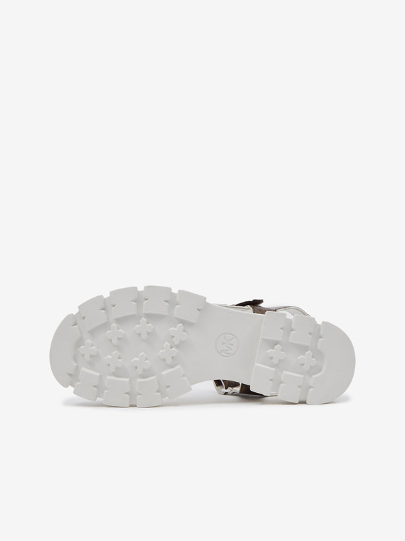 Michael Kors Bielo-hnedé dámske vzorované sandále Michael Kors Ridley